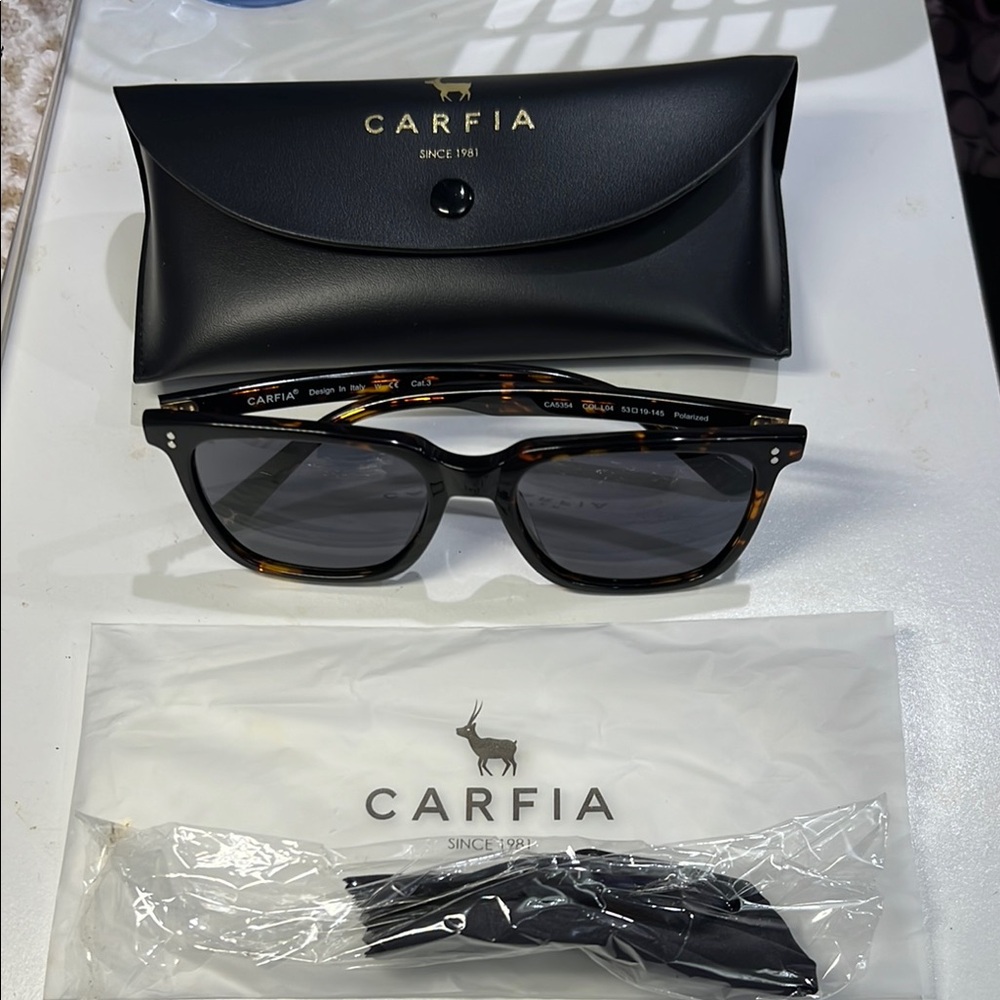 Carfia Black/Brown Polarized Sunglasses for Women